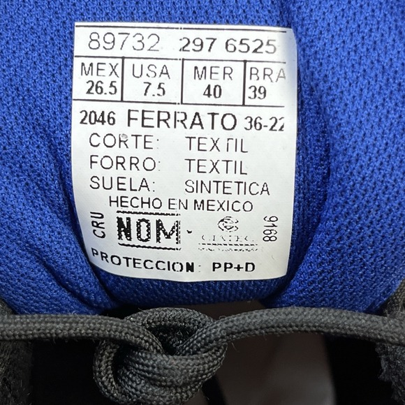 Ferrato‎ Men\'s 7.5 Type II+III Dielectric Safety Shoes Polycarbonate Toe Cap NEW main image 5